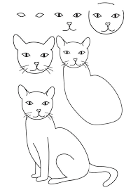 Vous pourrez ensuite faire du coloriage comme bon vous. 1001 Exemples Et Tutoriels Comment Dessiner Un Chat