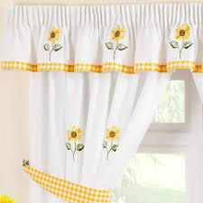 Shop wayfair.ca for all the best kitchen curtains & valances. Sunflower Embroidered Yellow Tape Top Kitchen Curtains Ideal Textiles