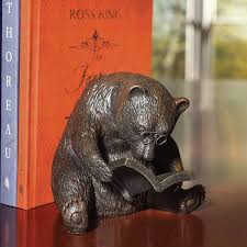 Reading Bear Bookend Book End Bookend Levenger Bookends Books Book Art
