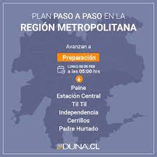 En lo que respecta a población, son 4.462.699 de 19.458.310 habitantes, es decir. Mapa Del Plan Paso A Paso Seis Comunas De La Rm Avanzan A Preparacion Duna 89 7 Duna 89 7