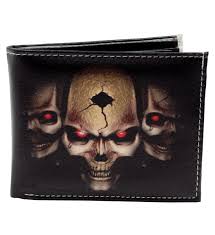 Handmade Leather Skull Wallets for Men for sale
