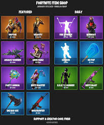 Fortnite cosmetics, item shop history, weapons and more. Fnbr Co On Twitter Fortnite Item Shop For January 8th 2020 Https T Co Nxpckxmqqb Use Creator Code Fnbr If You D Like To Support Us Epicpartner Https T Co 9easwnwbna
