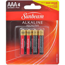 Sunbeam Alkaline Aaa Batteries 3 Ct Packs Aaa Batteries Batteries Aaa