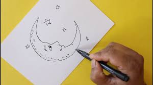 Feel free to explore, study and enjoy paintings with paintingvalley.com How To Draw A Half Moon With Pencil Moon Drawing Easy Youtube