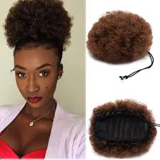 Synthetic hair piece buns are an add on for the right touch and feels like natural hair. Amazon Com Synthetic Curly Afro Puff Drawstring Ponytail Short Kinky Curly Hair Bun African American Updo Hair Wrap With Combs 1 30 Beauty