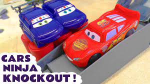 Hot Wheels Ninja Knockout Race With Disney Cars Lightning Mcqueen Vs Fun Disney Cars Disney Cars Party Disney Cars Toys