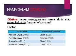 Format Apa Style Panduan Menulis Gaya Rujukan Dalam Karangan Ilmiah Ppt Download