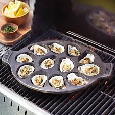 19 X 13 Large Cast Iron Oyster Pan Bbqguys Easy Cooking Oysters Corn Bread Bake