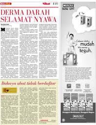 Baginda juga bertitah agar rakyat di negeri itu mengambil peluang ini bagi menyumbang melalui derma darah. Derma Darah Selamat Nyawa Klik