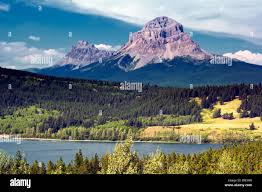Crowsnest Mountain, Alberta, Canada, Rockies, lake Stock Photo - Alamy