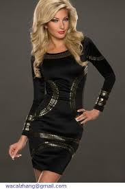 Black And Gold Party Dress Code Aliexpress Com Buy Autumn Winter Retro Black White Gold Metallic Trim Long Sleeve Bodycon Part Bodycon Dress Parties Long Sleeve Bodycon Cheap Dresses Online