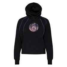 Der pariser saint germain trainingsanzug bietet den heutigen fußballbegeisterten kindern koordinierende teile, die zusammen oder getrennt getragen werden in unserem online fussball shop können sie außerdem ähnliche produkte wie nike paris saint germain 20/21 trainingsanzug finden. Paris Saint Germain Fleece Hoodie Jordan X Psg Schwarz Lila Damen Www Unisportstore De