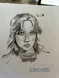 Boyfriend Drawing His Girlfriend