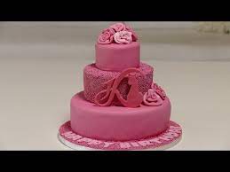 Am letzten wochenende feierte meine mama ihren 60. Ein Traum In Pink 3 Stockige Mini Fondanttorte Mit Daniela Katzenberger Logo Youtube