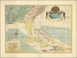 A Map of Carolina, Florida and the Bahama Islands with the Adjacent Parts