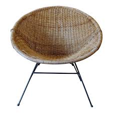 Vintage Arthur Umanoff Inspired Rattan And Wrought Iron Hoop Chair Hoop Chair Chair Corbusier Chair