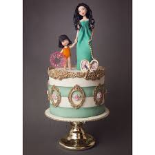 Joint Birthday Cake For Mother And Daughter Mom And Daughter Cake Kekcouture Mom Cake Mother Birthday Cake Baby Cake Design