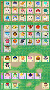 Phone Friendly Villager Reference Sheet With The New Rustic Villagers Acpocketcamp Animal Crossing Pocket Camp Animal Crossing Animal Crossing Pc