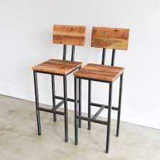 You might discovered one other reclaimed wood bar stools better design ideas. Reclaimed Wood Bar Stool Steel Base What We Make