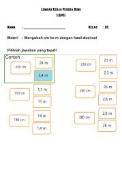 We did not find results for: Ejercicio De Mengubah Cm Ke M Dengan Hasil Desimal