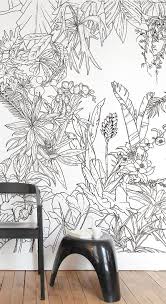 Papier Peint Jungle Tropical Noir Blanc Pour Ohmywall Cree Par Le Duo D Artistes Caddous Alvarez Dans L Papier Peint Jungle Papier Peint Papier Peint Blanc