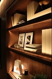 Shelves Provide Lighting Ideas Led Illuminate Bookshelf Lighting Bookshelf Design Interior Design