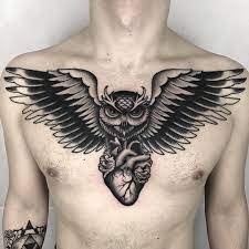 Marzio Bellomo Tattoos Chest Tattoo Owl Tattoo Chest