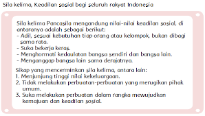 Sebutkan Nilai Nilai Yang Terkandung Dalam Sila Kelima Pancasila Coba Sebutkan