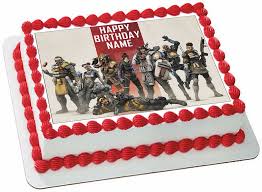 Edible Apex Legends Wafer Paper Cake Topper Personalized Decoration 1 4 Sheet Birthday Party Diy Decor Decora Happy Birthday Cake Topper Wafer Paper Paper Cake