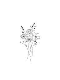 Line drawing floral simple minimalistic tattoo design birth month flowers. Simple Minimalist Dainty Floral Custom Tattoo Design Of Family Birth Month Flowers Birth Flower Tattoos Flower Tattoos Line Drawing Tattoos