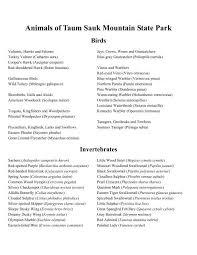 Hotels near taum sauk mountain state park, middle brook on tripadvisor: Animals Of Taum Sauk Mountain State Park Missouri State Parks