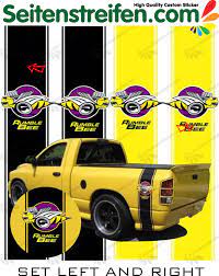 Check spelling or type a new query. Dodge Ram Rumble Bee Seitenstreifen Aufkleber Dekor Set Links Und Rechts Professionelle Auto Seitenstreifen Seitensdekore Wunsch Text Aufkleber Mit Ihrem Logo Oder Werbung