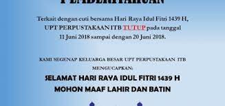 Segenap staff traders family mengucapkan selamat hari raya idul fitri 1440 h mohon. Contoh Pengumuman Libur Lebaran 2019 Nusagates