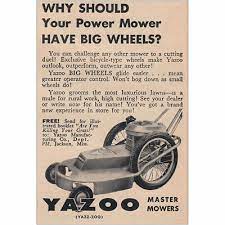 Has anyone had experience replacing these engines? 1957 Yazoo Power Mower Have Big Wheels Vintage Print Ad Ebay