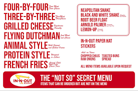 Maybe you would like to learn more about one of these? I Designed The In N Out Secret Menu In The Style Of The Original Menu What S Your Usual Order Innout
