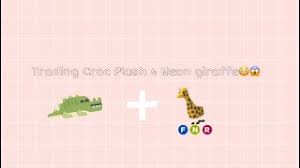 Most crocs and alligators dont attack humans unless the human makes the first move; Trading Croc Plush Neon Giraffe Adopt Me Roblox Youtube