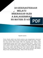 Sejarah kesusastraan melayu klasik penulis: Sejarah Kesusasteraan Melayu Presentation