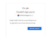 Gmail says it couldn't sign me in - Google Workspace Admin Community