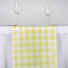 Buffalo Plaid Table Runner Yellow White Gingham Polyester Checkered Table Runner Buffalo Plaid Table Runner Restaurant Table Tops Restaurant Tables