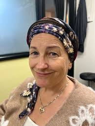 An Angel of a lady came in to us to get ready for the lose of her beautiful  hair . It's thinning already from treatment you see . So I fitted her