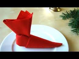 Servietten Falten Weihnachten Nikolaus Nikolausstiefel Servietten Falten Weihnachten Servietten Falten Und Servietten