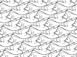 Showing 12 coloring pages related to m c escher. Bird Fish Tessellation By M C Escher Coloring Page Kunstkleurplaten In 2019 Gratis Kleurplaten Kleurplaten En Mc Escher