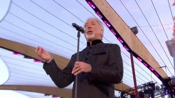 Tom Jones performs a medley of hits