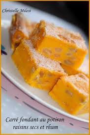 Recette De Carre Fondant Au Potiron Raisins Secs Et Rhum Recette Gateau Potiron Raisins Secs Recette