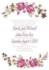 Floral Themed Wedding Invite Fit For A Fairytale Wedding Princesswedding Floral Themed Wedding Wedding Invitations Free Wedding Invitation Templates