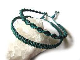 Amazon Com X2 Dark Teal Forest Green Friendship Bracelets Love Surf Bohemian Flat And Round Spiral Bracelets Handmade In Macrame Macrame Waterproof And Adjustable Ref Pp Ps386 Handmade Products