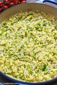 Pour in broth and 2 cups water. Zucchini Rice Cooktoria