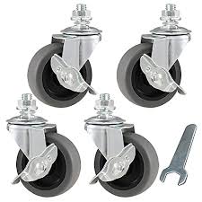 Once all four casters are installed, you can flip in back over. Wharstm Caster Wheels 3 Locking Swivel Casters 1 2 13 X 1 Screw Diameter 1 2