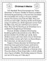 Make christmas dinner a fiesta with delicious mexican christmas dinner recipes! Christmas Around The World Mexico Reading Comprehension Passage Questions Reading Comprehension Passages Comprehension Passage Reading Comprehension