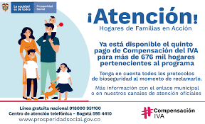 Devolución del iva prosperidad social consultar. Prosperidad Social Atencion Ya Esta Disponible El Quinto Pago De Compensacion Del Iva Para Mas De 676 Mil Hogares Pertenecientes A Familiasenaccion Toda La Informacion En Https Prosperidadsocial Gov Co Noticias Inicia Quinto Pago De